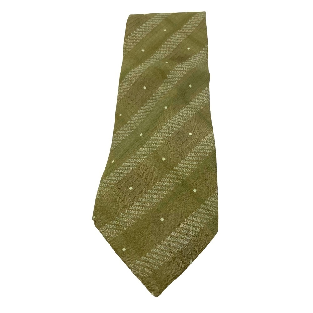 Barneys New York Necktie. Beige with Cream Diamonds